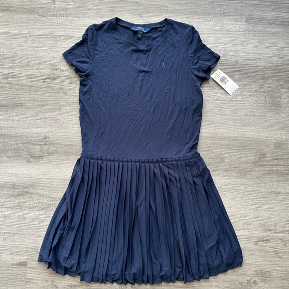Polo dress stretch girls 12-14 fits like small Sz preppy - Picture 1 of 3